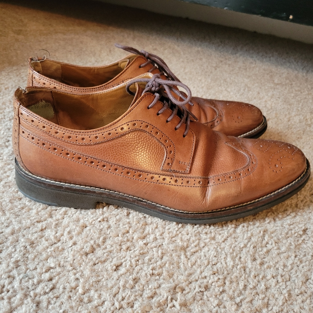 Johnson and Murphy Men's Brown Reece Wingtip (9)
